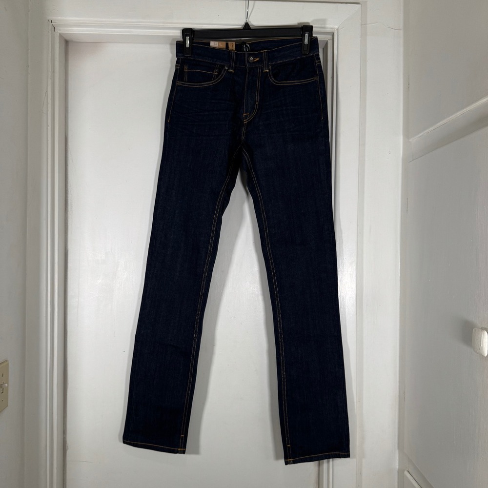 prAna Feener Jean Mens 28x36 Straight Fit Dark Wash Denim NWT Organic